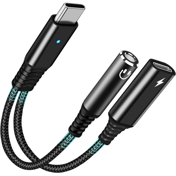 Samsung Galaxy S22 Ultra Headphone Adapter, 2 in1 USB C to 3.5mm Audio