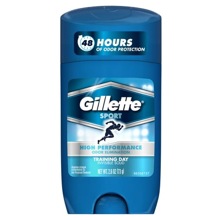 Gillette Sport High Performance Odor Elimination Invisible Solid, Training Day scent, 2.6 (Best Deodorant To Prevent Odor)