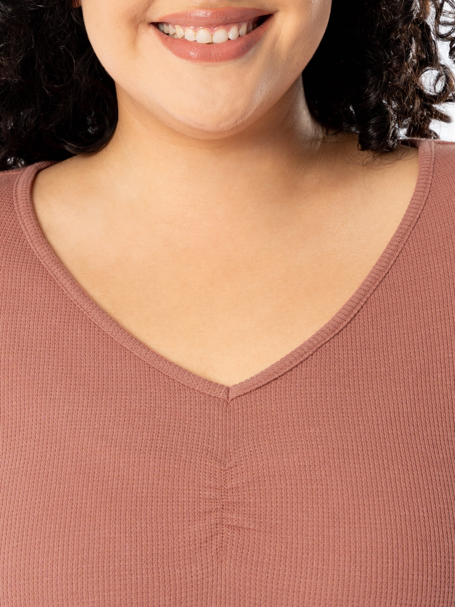 Fruit of the Loom Women's Beyond Soft Long Sleeve Waffle Top and Flannel Bottom Pajama Set, Sizes S-4X