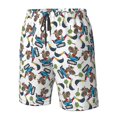 thumbnail image 4 of Logiee Funny Excavator Print Mens Swim Trunks Quick Dry Board Shorts,Breathable Hawaii Beach Shorts Swimwear Bathing Suits-3X-Large, 4 of 6