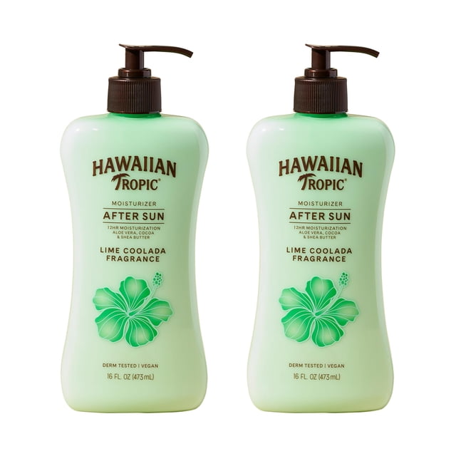 Hawaiian Tropic Lime Coolada Body Lotion and Daily Moisturizer After Sun, 16 Fl Oz (Pack of 2)