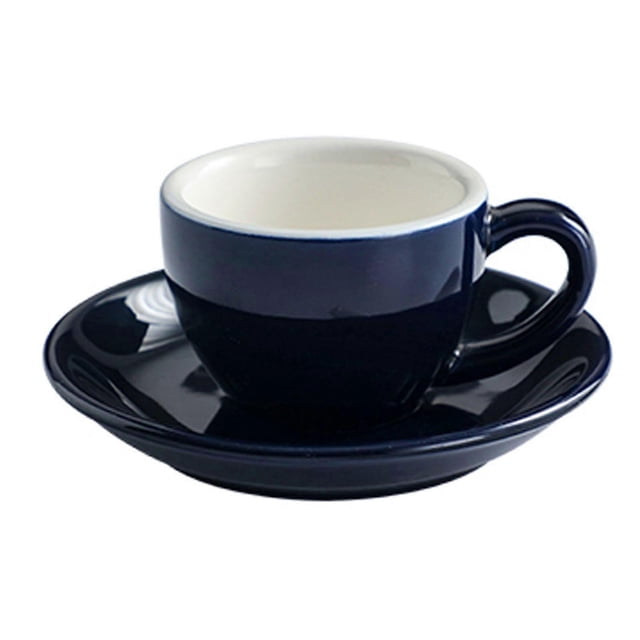 Colorful Ceramic Espresso Cup Set - 75ml Coffee Mugs Tea Cup Suacer Set Ideal for Home and Cafe Use