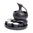 thumbnail image 2 of Ceramic sake set con cerámica más cálida, , bebida con bandeja, botella de sake bebida tradicional de sake para la fiesta de té en casa, 2 of 8