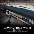 thumbnail image 4 of PIT66 Dash Cover Fit for 1981-1991 GMC Chevy Trucks Dashboard Cover Dark Blue, 4 of 10