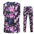 thumbnail image 4 of Azrian Men Suit Casual Light Business One Button 3D Irregular Printed Vest and Trousers Suit, 4 of 6