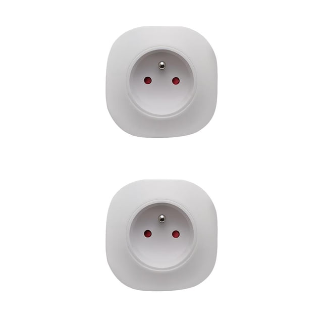 Sidaley Enchufe WiFi Tuya de 2,4 Ghz, toma de corriente con Control remoto inalámbrico, 16A, Control de voz, temporizador, toma de corriente con Control No.04 FR Plug 2piezas