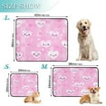 thumbnail image 3 of Qxltty Pink Gingham Love Pattern Cat litter Pads Pet Set of 2 Diaper Mats Center Anti-leakage Layer Absorbent Soft and Comfortable, 3 of 7