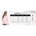 thumbnail image 3 of Asklazy Women's Pullover Sweaters Long Sleeve Print Knitted Crew Neck Sweater Tops（a Little Run Big）, 3 of 19