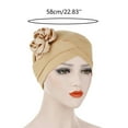 thumbnail image 3 of Lroveb Turbans for Women Head Wrap Hijab Womens Eid Al Fitr Side Flower Headband Hat Muslim Beanie Hat, 3 of 3