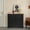 Black, variant on GAZHOME Kitchen Trash Can Cabinet, Double Tilt Out 20 Gallon Garbage Cans Cabinet, White