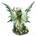 thumbnail image 4 of Beautiful Earth Gaia Fairy Goddess With Moss Jade Dragon Figurine Meadows of Fae Garden Collector Sculpture Statue, 4 of 4