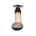 thumbnail image 6 of BLISSFUL STEP Women's Round Toe Rhines Ankle Strap Stiletto Heels Sandals Black 7, 6 of 8