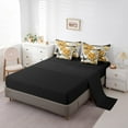 thumbnail image 5 of Manfei 3D Gold Rose Floral 7 Pieces Bed in a Bag Twin Size for Girls, Chic Butterfly Bed Set, Luxury Pearl Print Bed Sheets Setp with Comforter, Lightweight Bedroom Decoration, 5 of 8