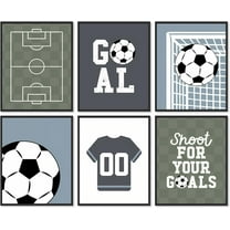Soccer Wall Decor Posters, Sports Wall Art for Soccer Lover Teen Boys Playful Wall Decor Pictures, 8×10 in Unframed