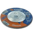 thumbnail image 2 of Tiger® Grinding Wheel, 5 in dia x 1/4 in Thick x 5/8 in-11 Arbor, 24 Grit, Zirconia Alumina/Ceramic, Type 27, 10 EA/PK Pack of 10, 2 of 4