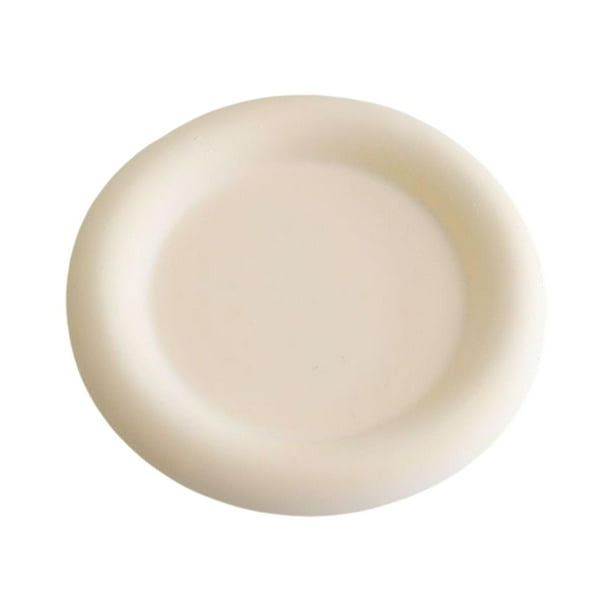Bandeja de tocador multifuncional, bandeja para guardar joyas, bandeja central para baratijas Beige Redondo
