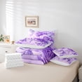 thumbnail image 6 of Manfei Cute Butterflies 7pcs Bedding Comforter Set,Flying Animal Queen Bedding Sets,Purple Flowers Queen Sheet Sets For Girls Kids,Super Cozy Room Decor, 6 of 8