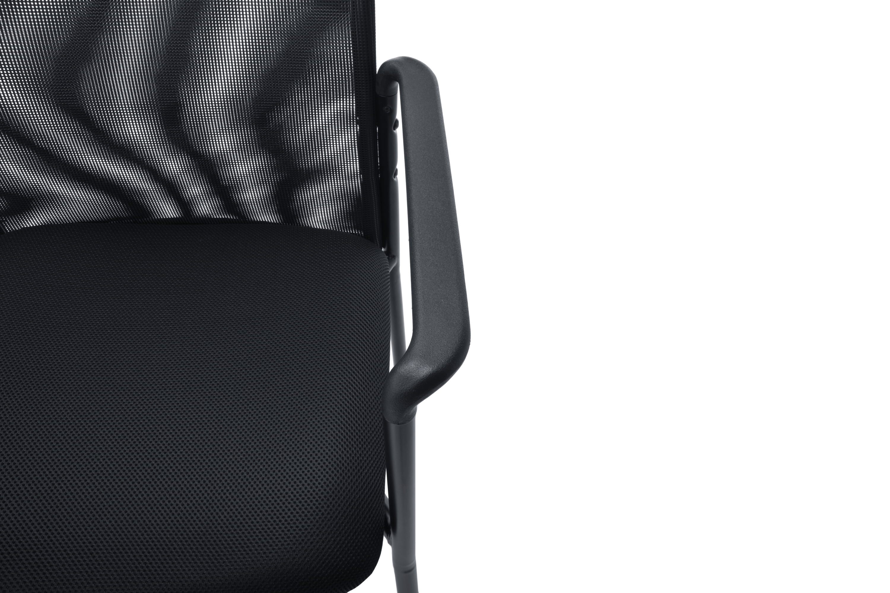 Essentials by OFM ESS 8010 Mesh Back Upholstered Side Chair with