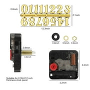 6Pcs Quartz DIY Wall Clock, Clock Numerals Kit, Movement Mechanism Battery Operated Clock Motor Kit with 6 Different Pairs of Hands for DIY Clock Repair Parts Replacement