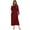 Wine Red, variant on Women Zipper Robe Long Sleeves Hooded Loungewear Full Length Sleepwear Pockets Housecoat Long Soft Bathrobe