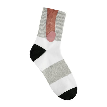

Multitrust Women Men Long Socks Fashion Print Contrast Color Spring Fall Casual Socks Non-Slip Novelty Funny Socks