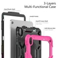 thumbnail image 6 of For iPad (A16)11th /10th Generation 11/10.9 inch 2025/2022 Case, 360 Rotating Shockproof Cover with Stand, Screen Protector, Shoulder Strap, Rose, 6 of 7