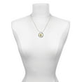 thumbnail image 3 of Delight Jewelry Hot Yellow Hibiscus Flowers Spinner Miracles Ring Charm Necklace, 18", 3 of 4