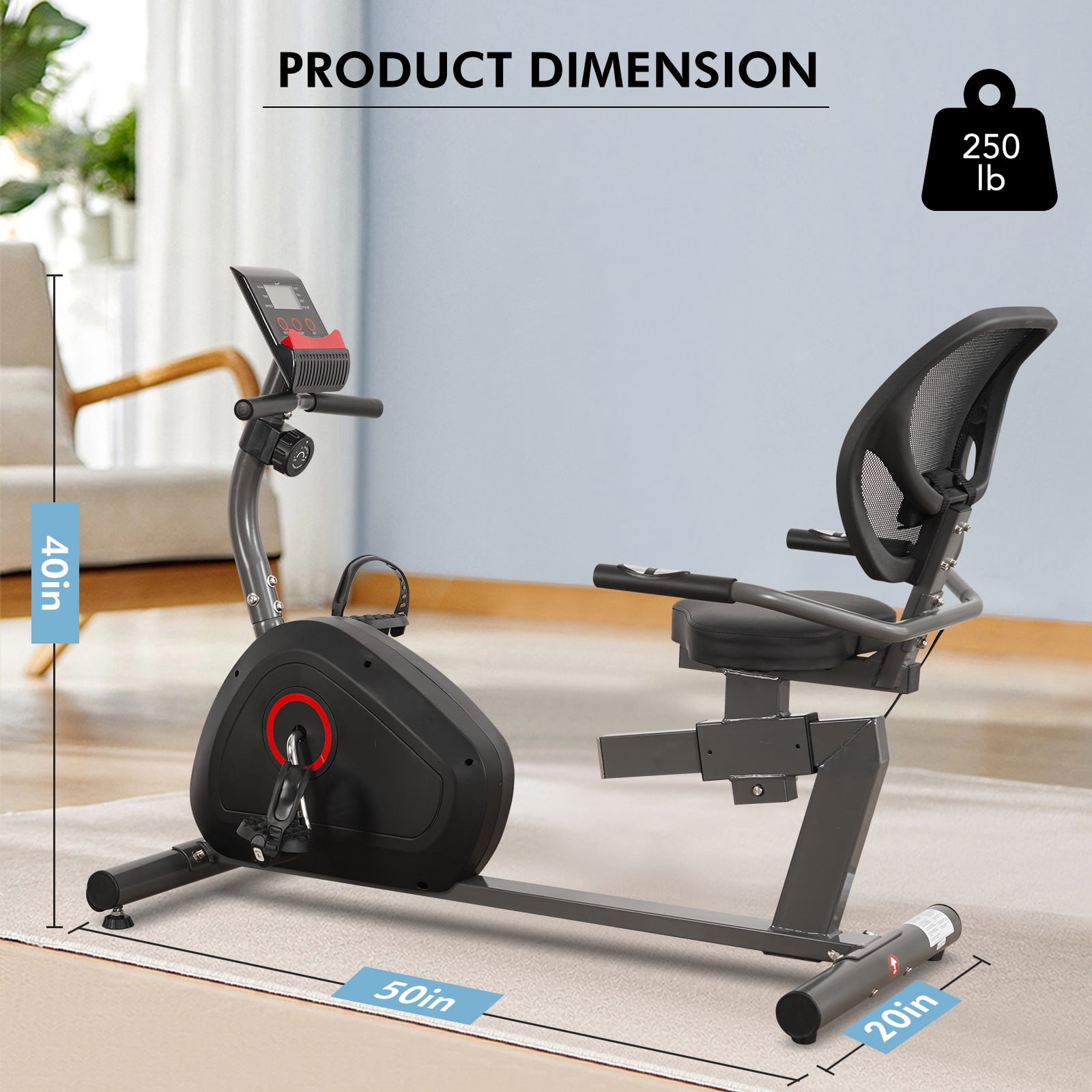 Recumbent bike with ipad holder hotsell