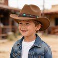 thumbnail image 2 of Gibobby Toddler Cowboy Hat Western Cowgirl Hat 3T 4T 5T 6T 7T 8T Unisex For Boys Girls Kids Classic Ranch Cowboy Hat Outdoor Dress Up Cap,Khaki, 2 of 5