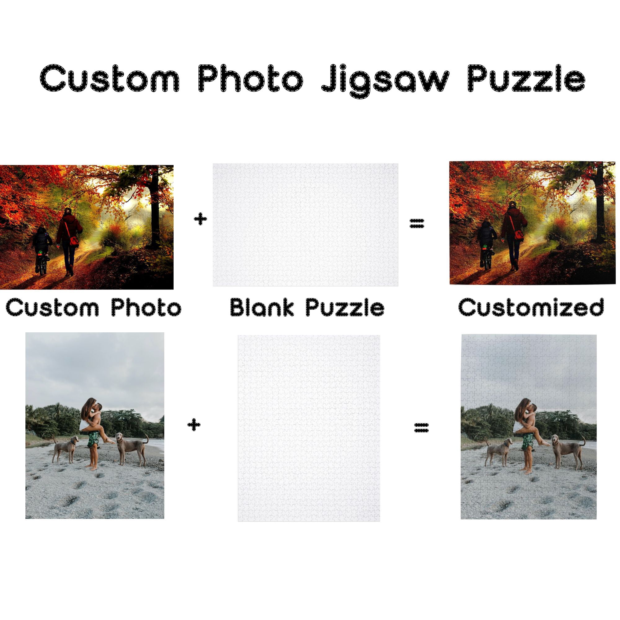 Custom Wooden Jigsaw Puzzle 500 Pieces - Personalized Photo Gift for Mother's Day, Father's Day, Birthdays, Weddings, and Christmas.
