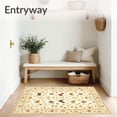 thumbnail image 3 of Flatwoven High Traffic Area Rug, Vintage Inspired with Intricate Insect Motifs and Palette, Non Slip, Stain Resistant, Washable Area Rugs for Living Room, Bedroom(Beige, 6X9), 3 of 8