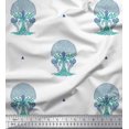 thumbnail image 1 of Soimoi Crepe Silk Fabric Tree Block Decor Fabric Printed Yard 42 Inch Wide, 1 of 3