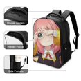 thumbnail image 4 of Anya Forger Spy X Backpack 16 Inch Bookbag Casual Daypack Travel Backpacks for Work Hiking Camping, 4 of 6