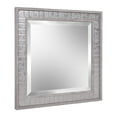thumbnail image 2 of Warm Gray Faux Wood Square Mirror - Black, 2 of 5