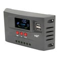 thumbnail image 4 of Controlador de carga solar MPPT con seguimiento de carga, 12 V/24 V, adaptación automática, regulador de panel solar LCD con 2 puertos USB de CC de 10 A., 4 of 14