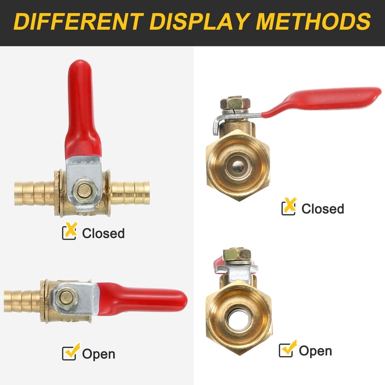 red handle Valve 6mm 8mm 10mm 12mm Hose Barb Inlin... – Vicedeal
