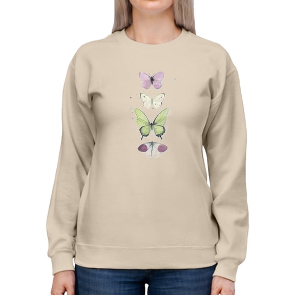 Summer Butterflies Set Sweatshirt Women -Jennifer Paxton Parker Designs, Female 3X-Large