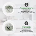 thumbnail image 3 of 2 - Pack Mini Digital Indoor Outdoor Hygrometer Temperature & Humidity Gauge, ℉/℃ Switchable, Accurate Sensor for Home, Office, Reptile Tank, Car, Greenhouse, Lab, Terrarium, Cellar （white）, 3 of 6
