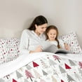thumbnail image 6 of Homewish Colorful Xmas Tree Bedding Comforter Set,Merry Christmas Twin Comforter Sets,Gray White Red Bedding Set For Girls Kids,Super Cozy Room Decor,2 Pieces, 6 of 9
