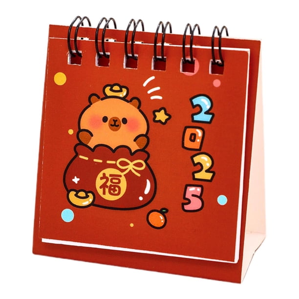 Calendario de escritorio de pie Colamx 2025 con tapa adorable