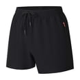 thumbnail image 6 of Besolor Athletic Shorts for Men Summer Lightweight Casual Loose Fitness Running Drawstring Elastic Waist Zipper Pockets Shorts(Small,Black), 6 of 7