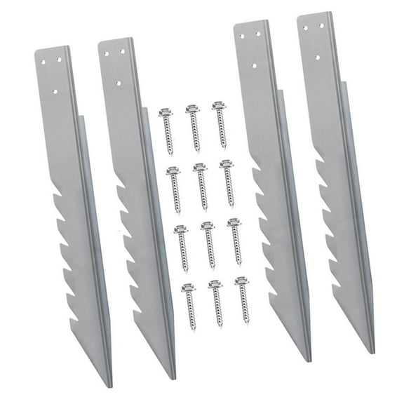 YIEMEEN 4Pcs Fence Post Anchors Ground Spikes Fence Post Repair Stakes for Repairing