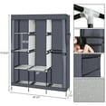 thumbnail image 3 of Lowestbest 71" Portable Closet Wardrobe, Clothes Rack Storage Organizer with Shelf, Gray, 3 of 7