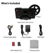 Magnasonic All-in-One Super 8/8mm Film Scanner, Converts Film into Digital Video, Scans 3, 5 and 7 Super 8/8mm Film Reels with Bonus 32GB SD Card (FS81)