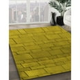 thumbnail image 3 of Ahgly Company Machine Washable Indoor Rectangle Transitional Dark Yellow Green Area Rugs, 2' x 3', 3 of 7