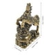 thumbnail image 4 of Figura de caballo de latón dorado: pequeña estatua de caballo de la riqueza, según el zodíaco chino 2026, decoración Feng Shui para el hogar y la oficina, buena suerte y prosperidad., 4 of 8