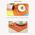 thumbnail image 4 of huanledash Table Placemat Waterproof Soft Faux Leather Double-sided Rectangle Non-slip Heat Insulation Minimalist Dishwasher Safe Dining Mat Kitchen Supplies, 4 of 8