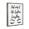 thumbnail image 3 of Stupell Just Wing It Eyeliner Makeup Phrase Beauty & Fashion Painting Gray Floater Framed Art Print Wall Art, 3 of 6
