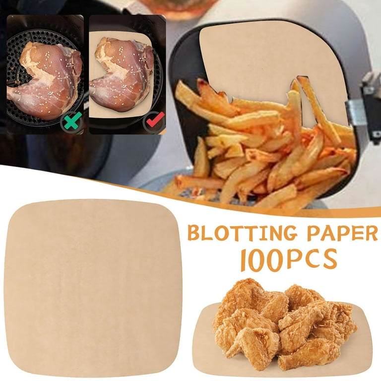 WOXINDA round Baking Sheet Air Fryer Disposable Paper Non-stick Oil Paper Air  Fryer Parchment Paper Oil-proof Parchment Paper Microwave Oven Baking Paper  For Baking 