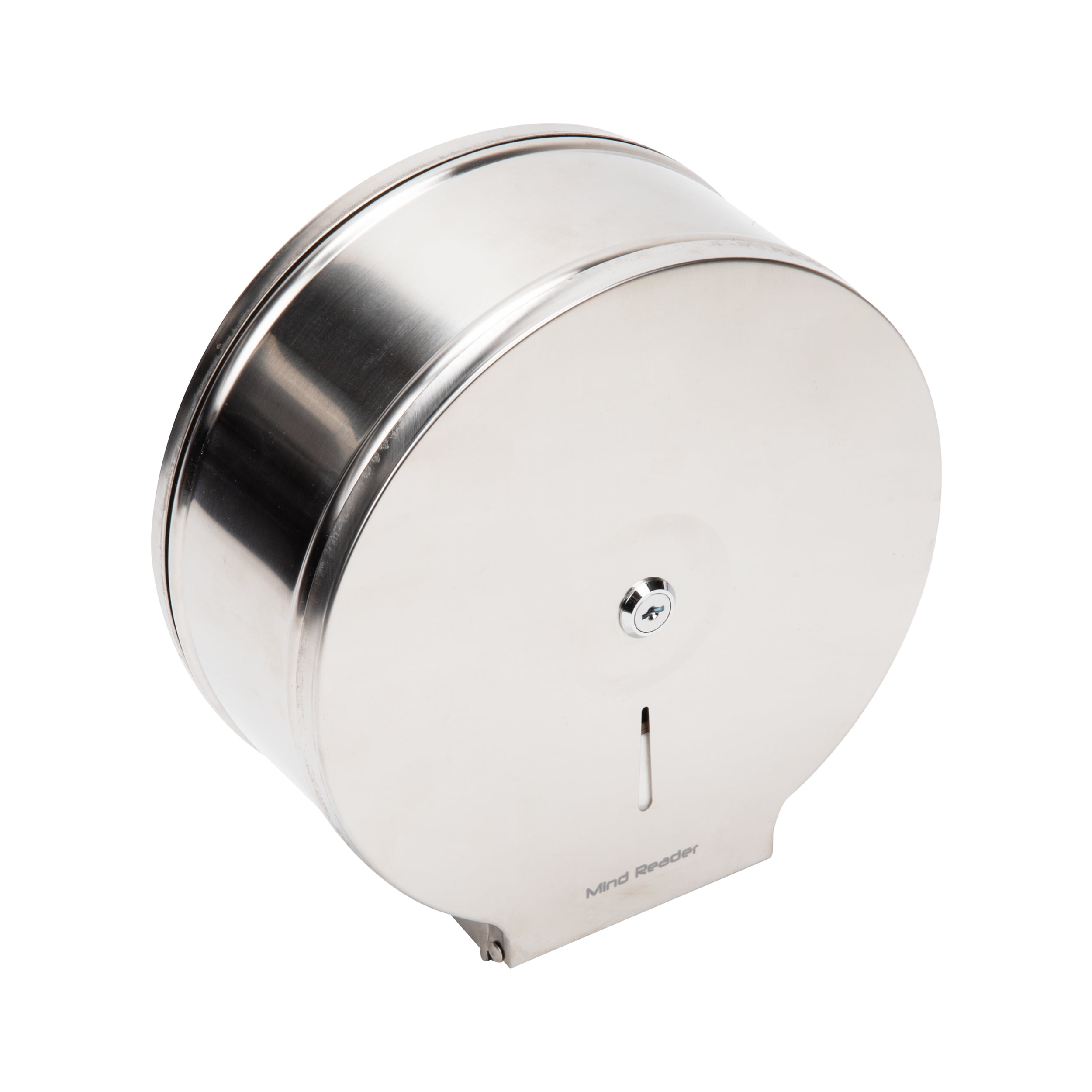 Mind Reader Silver Wall-Mounted Commercial Toilet Paper Holder